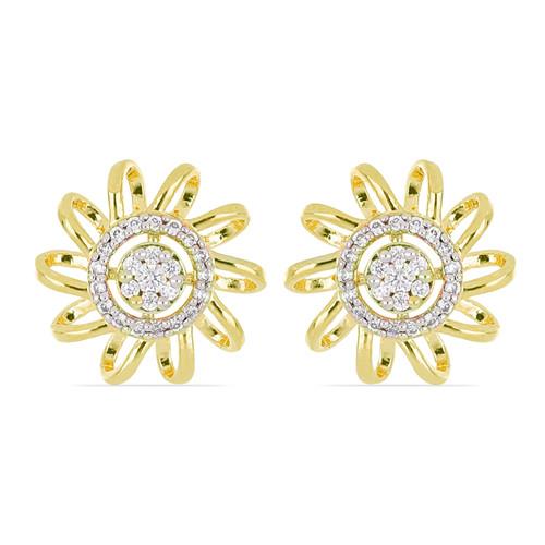 BUY 14K GOLD NATURAL WHITE DIAMOND CLASSIC EARRINGS